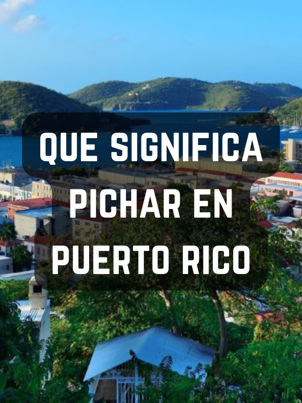 que significa pichar en puerto rico